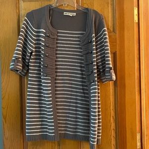 Grey and cream sweater